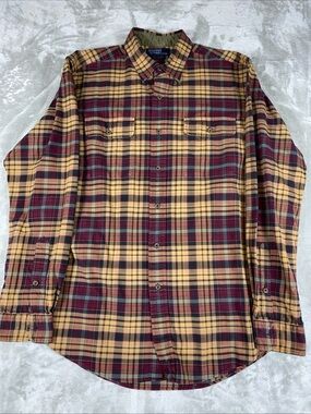 Polo Ralph Lauren Whitfield Men’s Large Tartan Flannel Button Down Long Sleeve